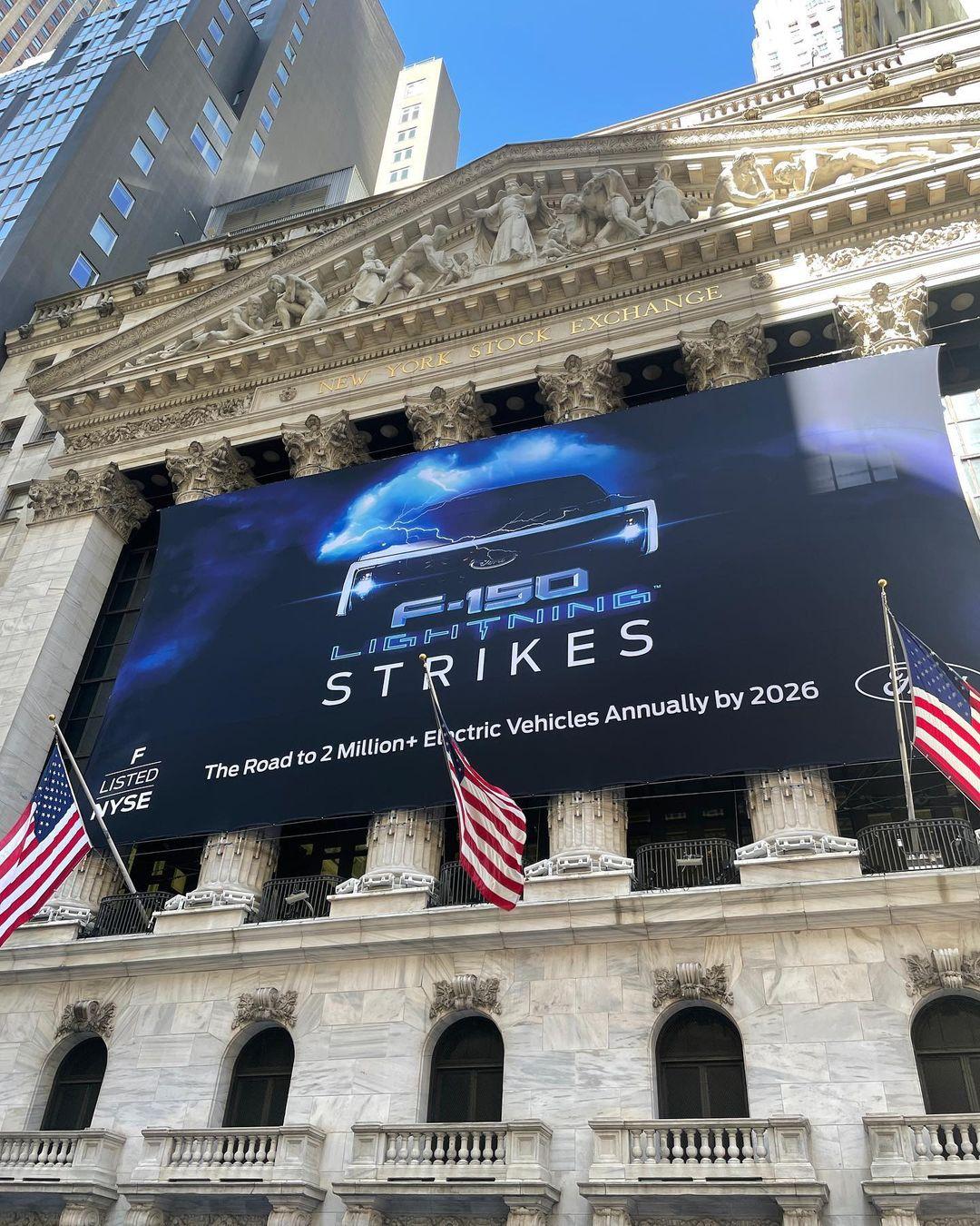 Ford F-150 Lightning F-150 Lightning Makes Cameo at NYSE Bell Ringing 279389283_510501150627643_8703260819238299124_n