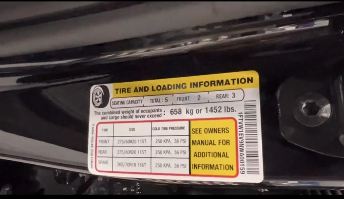 Ford F-150 Lightning Door Sticker Thread (GVWR / Payload / Tire and Loading Figures Label). Help and Add Yours! acf430e5-7348-4862-b2fe-2bc9916555f5-jpeg