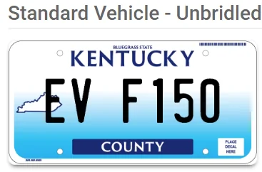 Ford F-150 Lightning Personalized vanity license plate ideas for your Lightning ? KY Plat