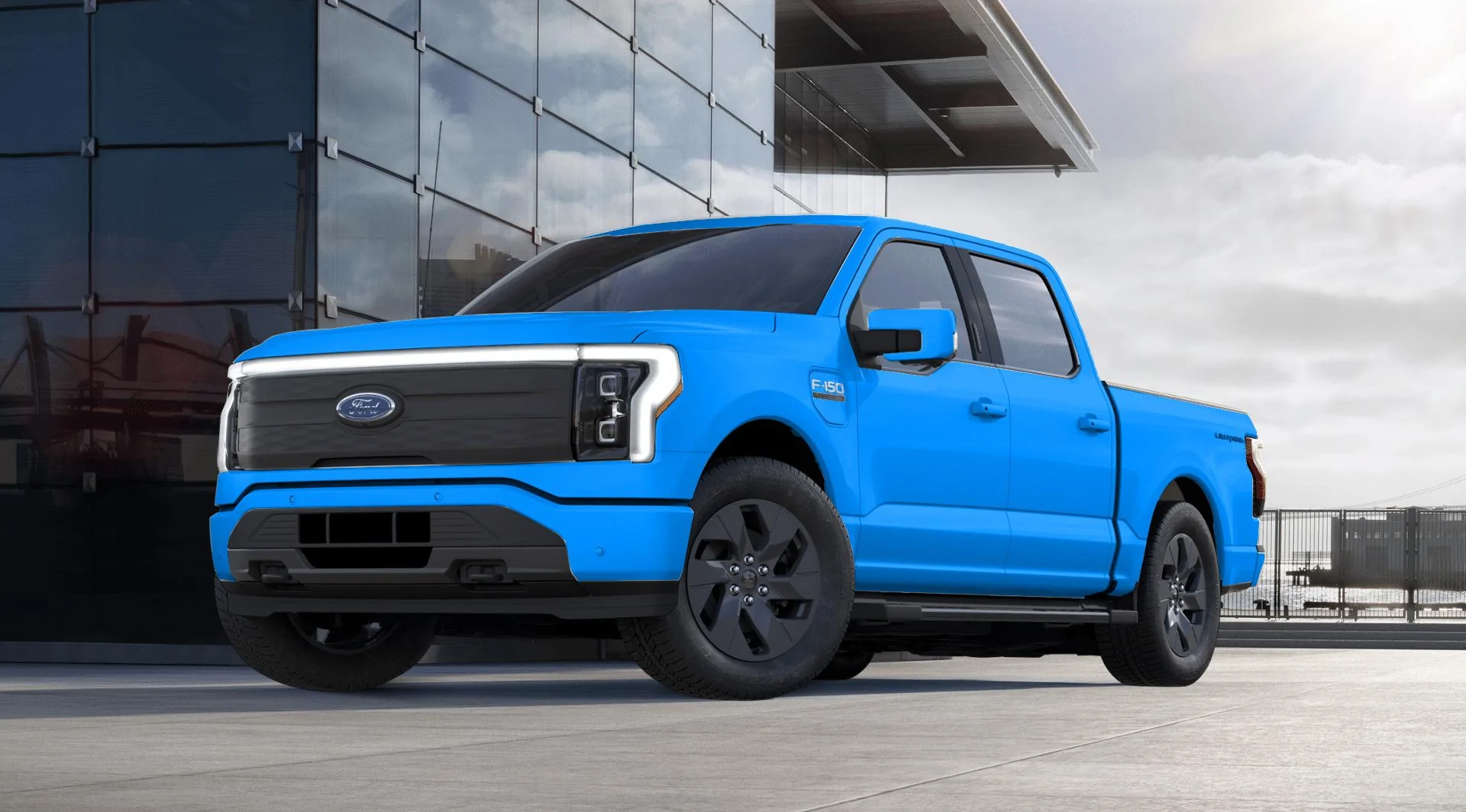 Ford F-150 Lightning Would anyone else have preferred Cyber Orange as a color option? grabber-blu