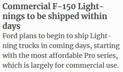Ford F-150 Lightning ✅ 5/2 Lightning Build Week Group Pro first