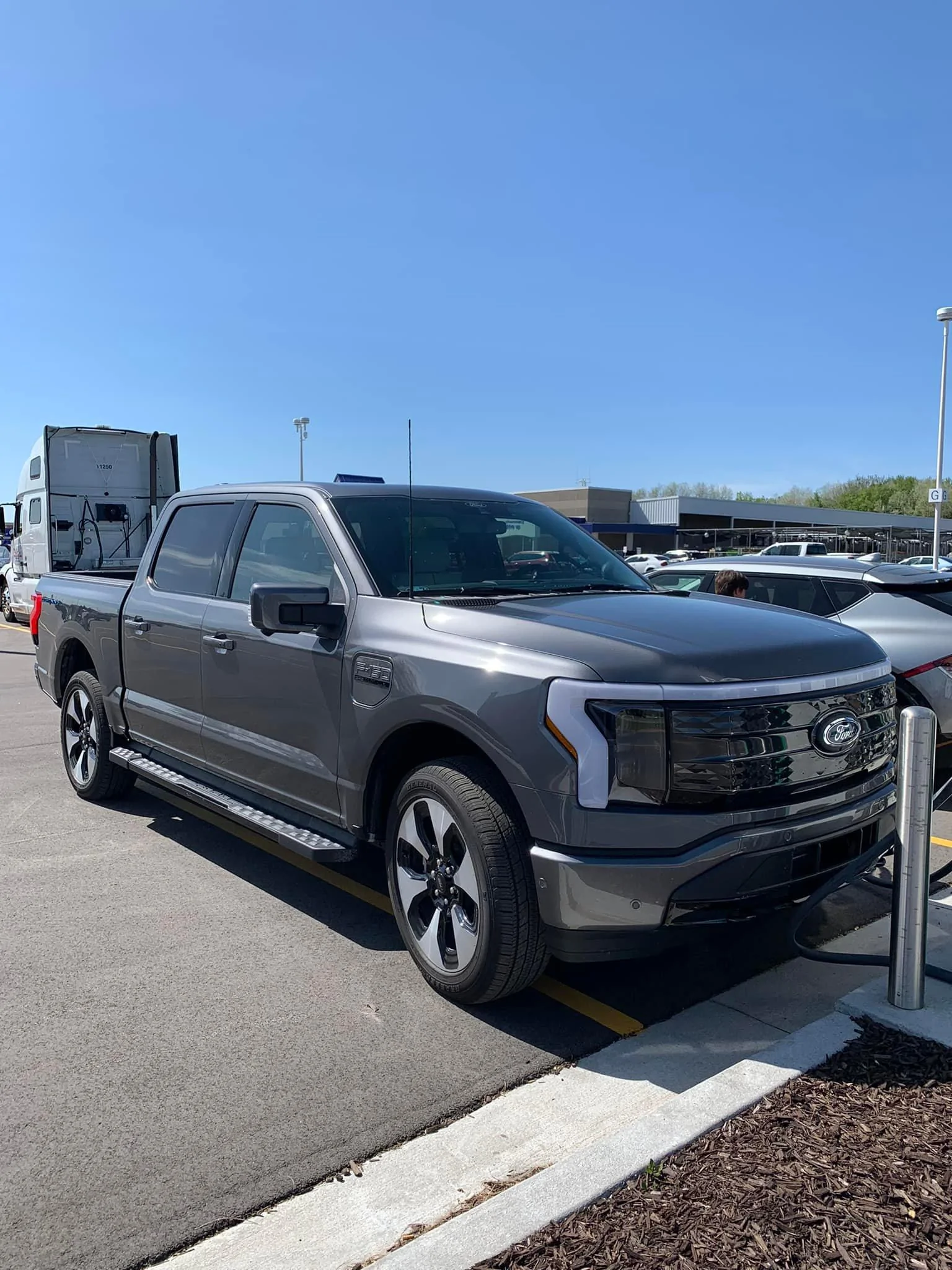 Ford F-150 Lightning CARBONIZED GRAY F-150 Lightning Photos & Club Carbonized Gray F-150 Lightning Charging EV 3
