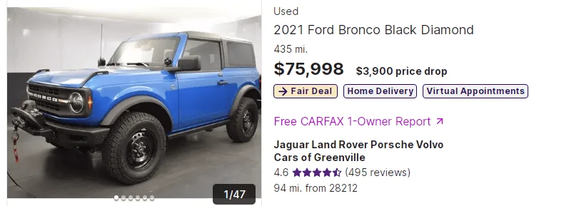 Ford F-150 Lightning My Lightning came in today...I'm not going to buy it. Bronco