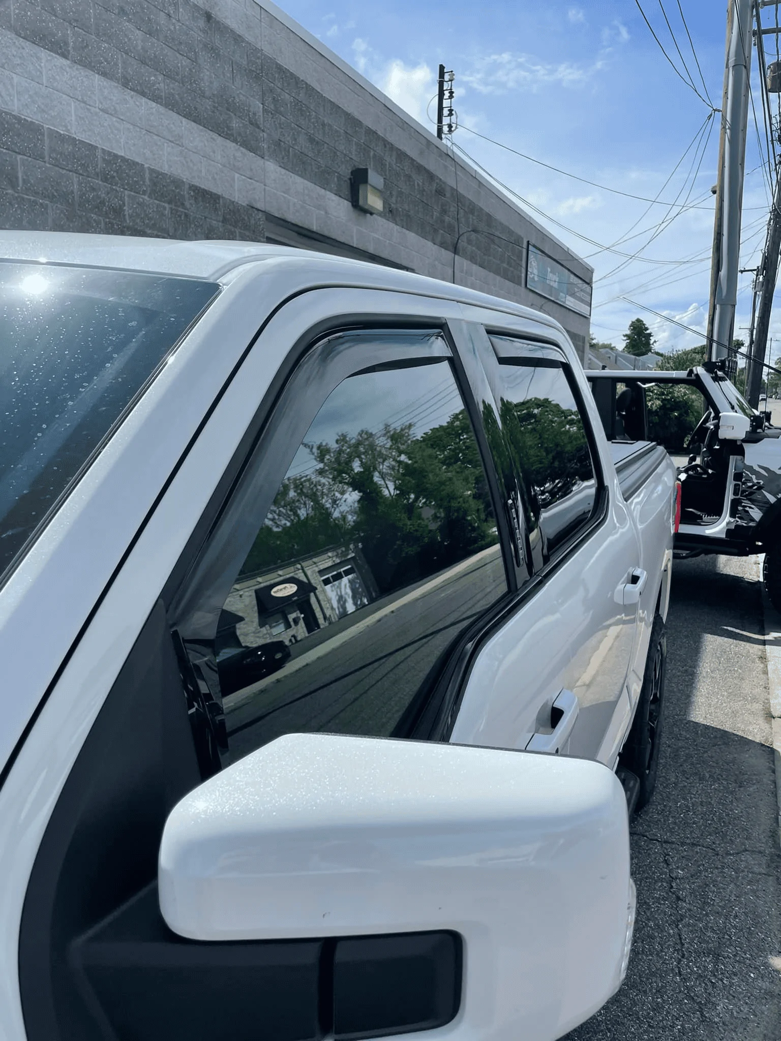 Ford F-150 Lightning Weathertech Window Vent Visors Installed 1656016490917