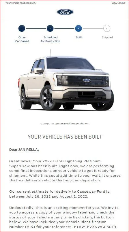 Ford F-150 Lightning ✅ 5/23 Lightning Build Week Group Built
