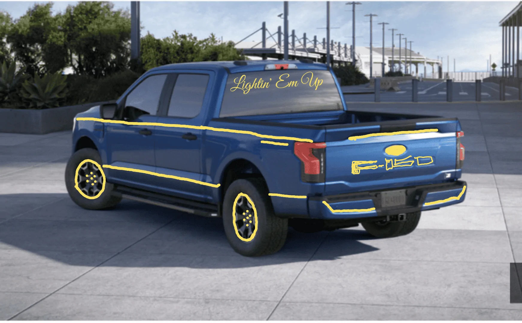 Ford F-150 Lightning Thoughts on pinstripes? sketch-1657049777011