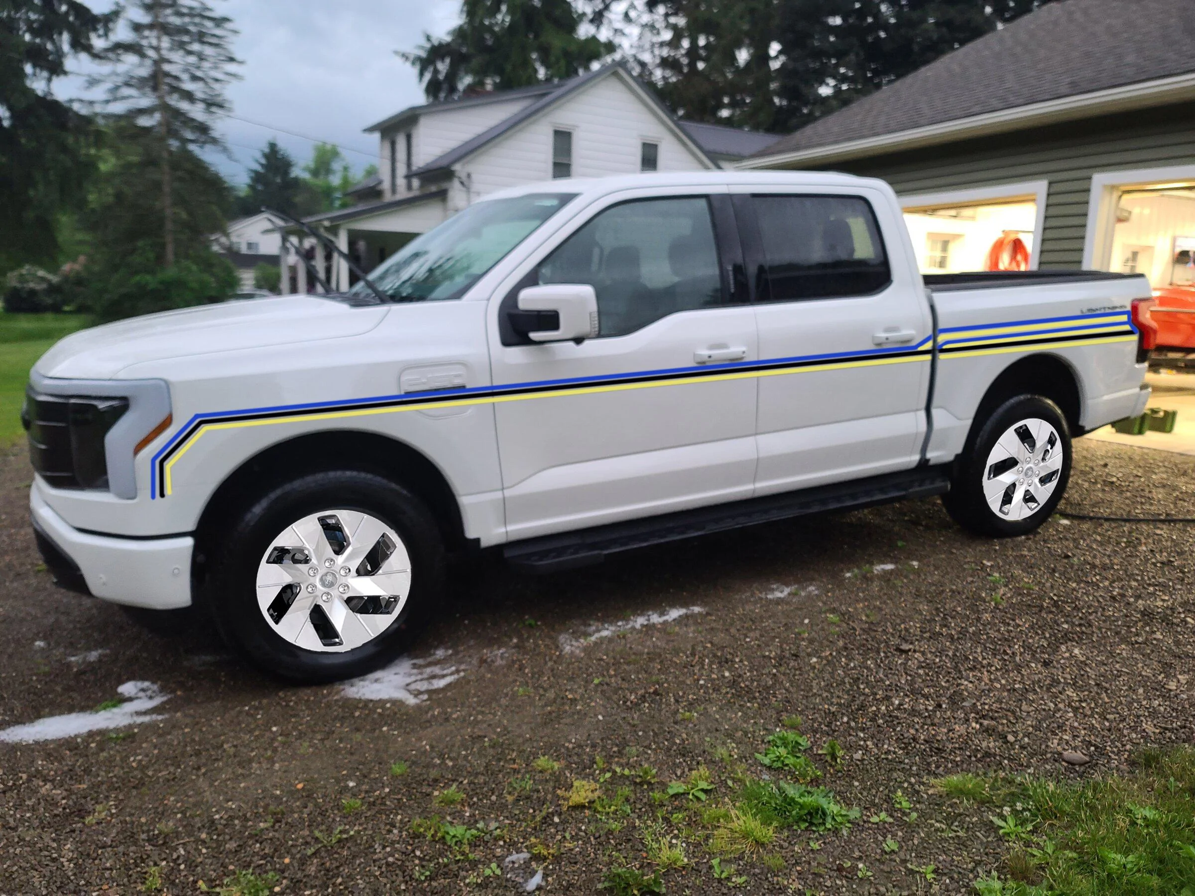 Ford F-150 Lightning Thoughts on pinstripes? white lightning 5