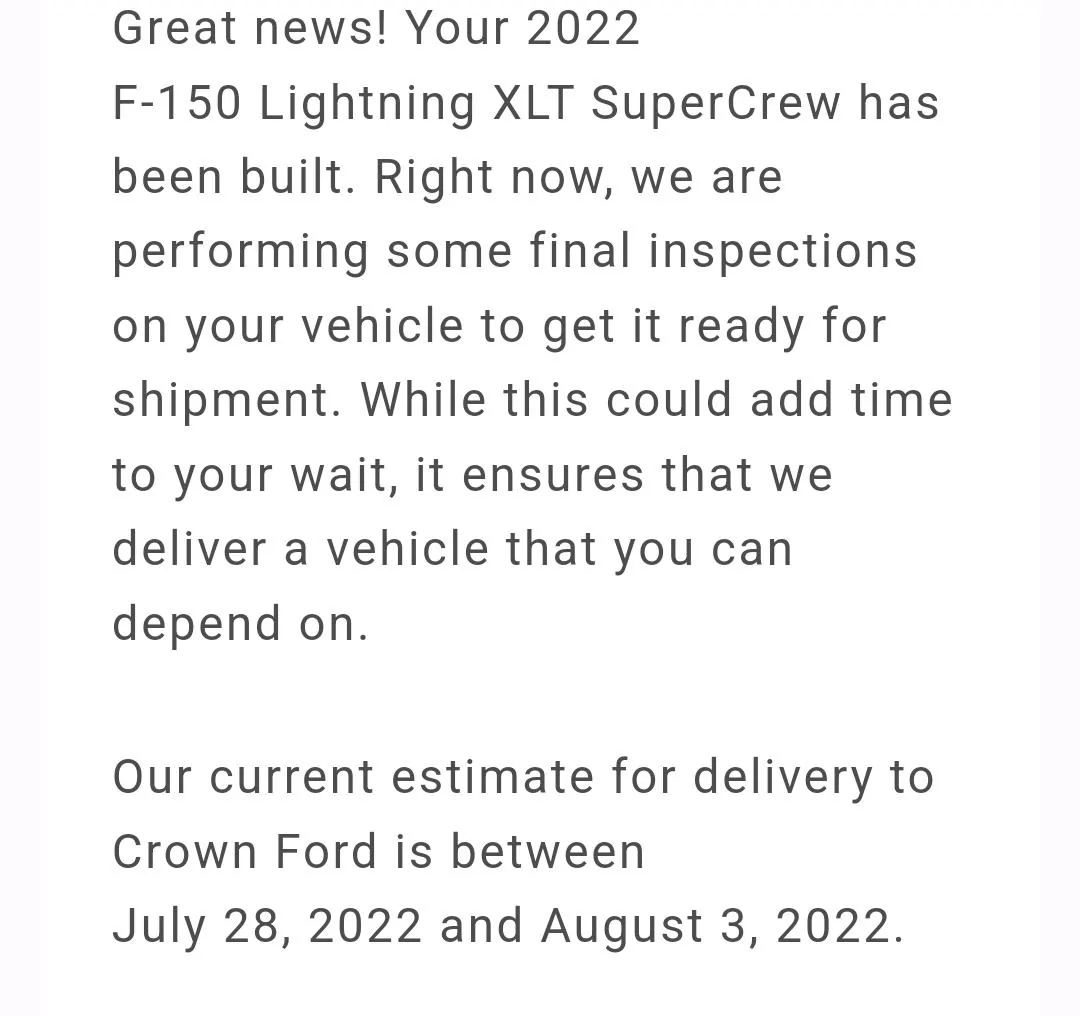 Ford F-150 Lightning ✅  6/13 Lightning Build Week Group Screenshot_20220708-130602_Gmail