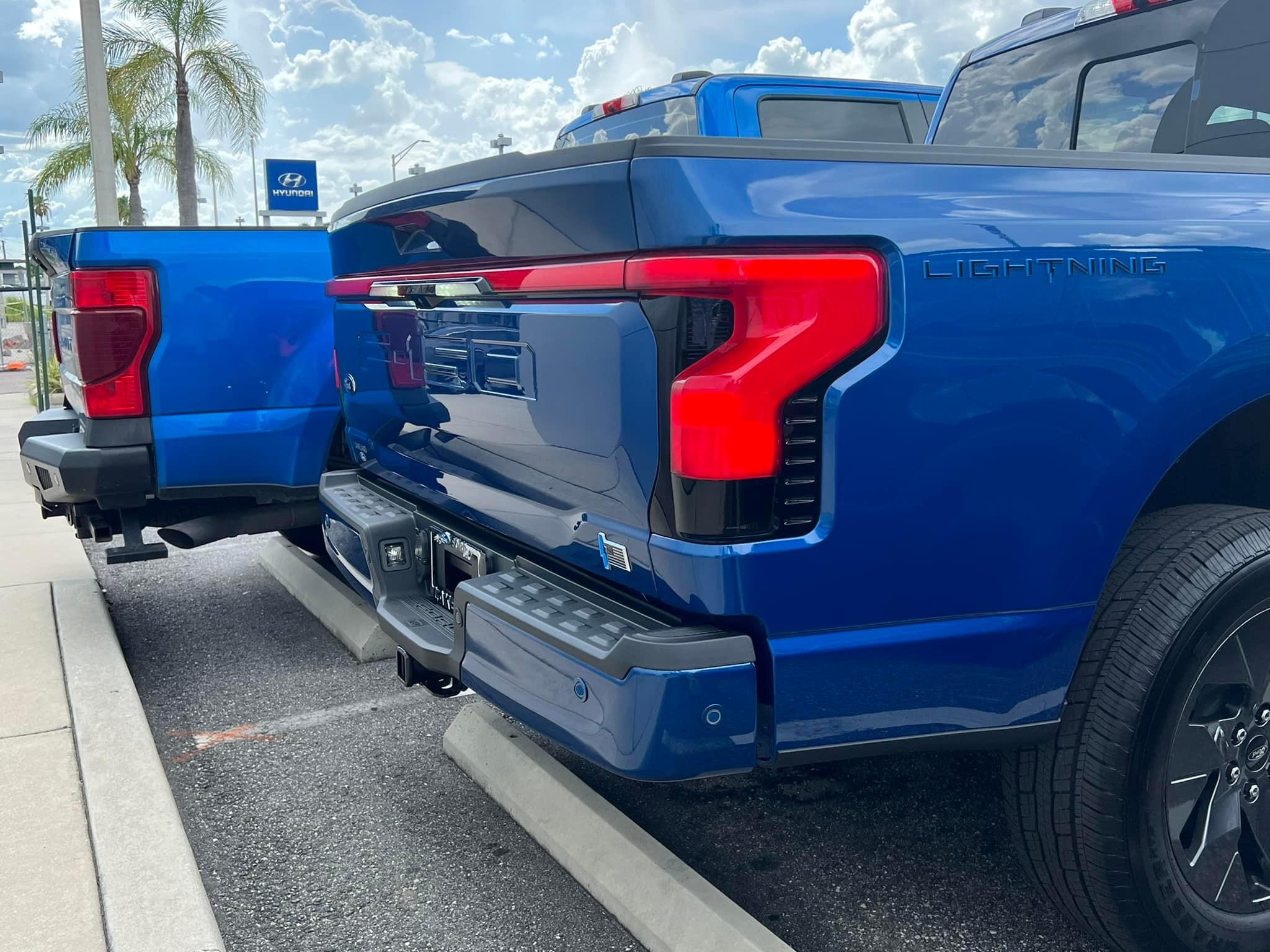 Ford F-150 Lightning Atlas Blue Lightning vs Velocity Blue F-250 For Color Reference Atlas Blue Lightning vs Velocity Blue For Reference2