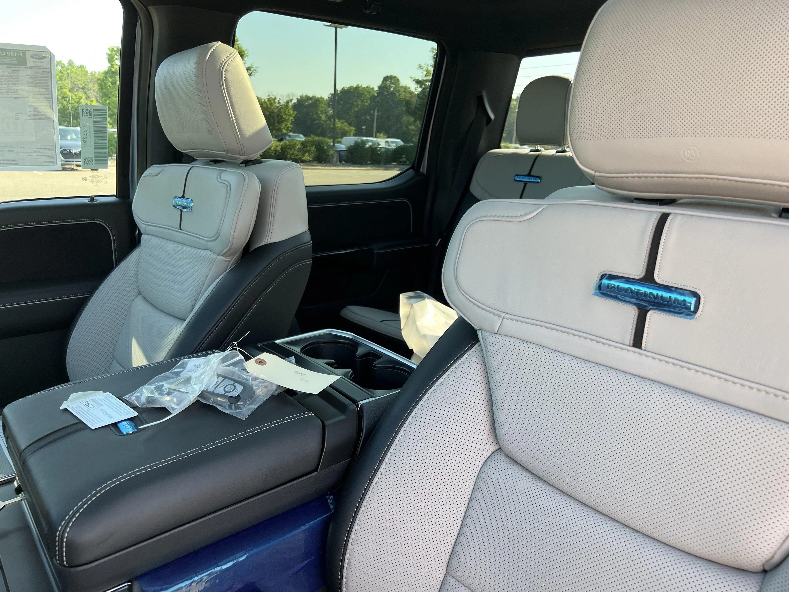 Ford F-150 Lightning White leather - how to minimize the transfer of color to it (i.e. blue jeans)? IMG_3572