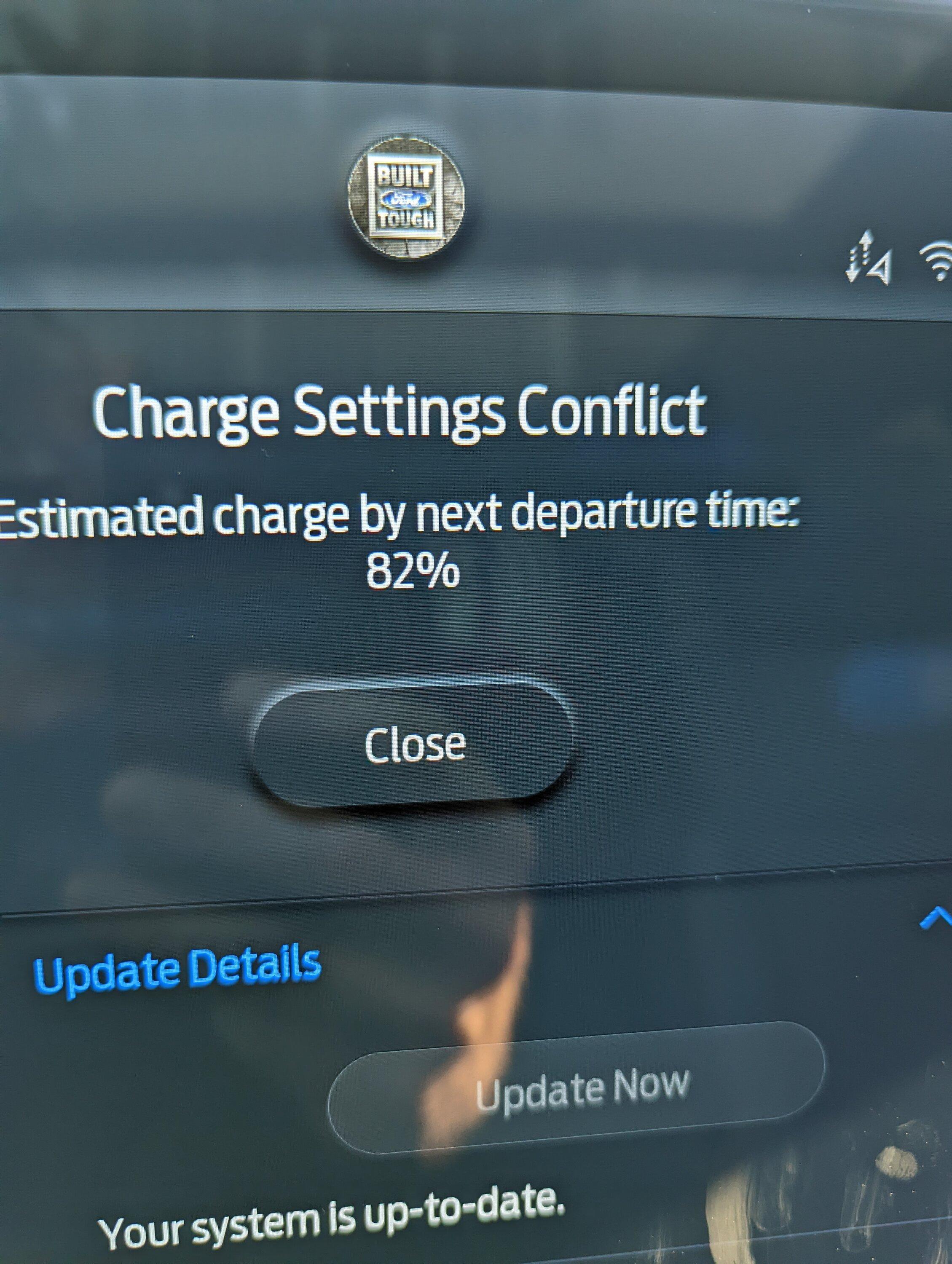 Ford F-150 Lightning Charge Settings Conflict PXL_20220722_214842778