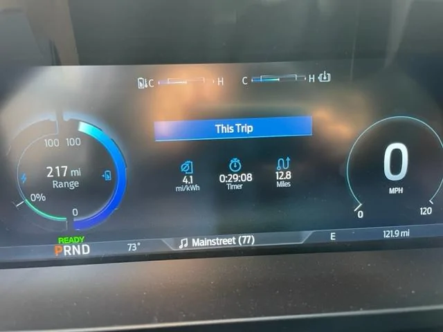 Ford F-150 Lightning Driving aid question: Why is my range different than the actual miles travelled ? IMG_9315