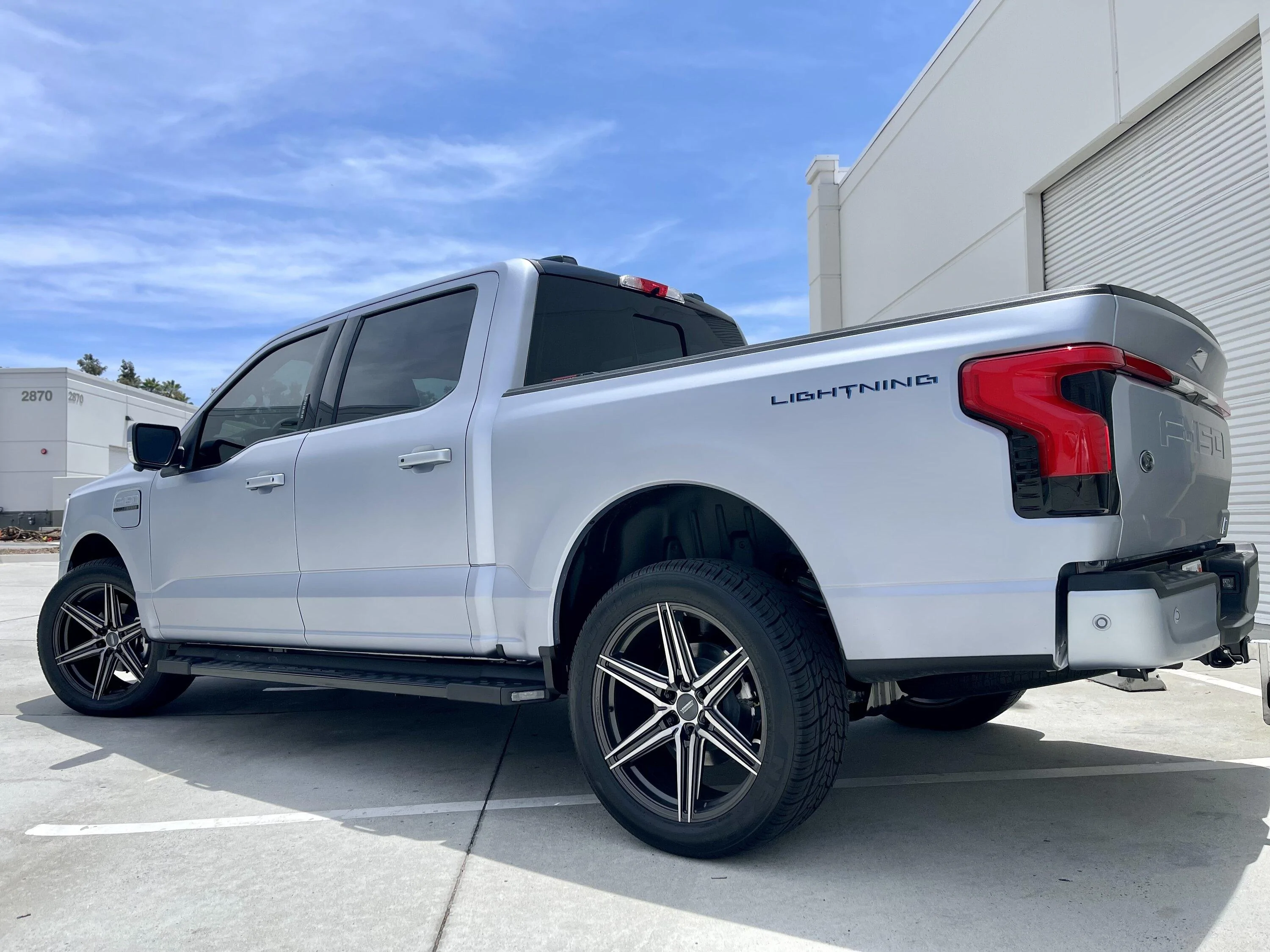 Ford F-150 Lightning Iced Blue Silver Lightning Build. Mods: PPF matte finish, Line-X, gloss black painted grille, black wrapped roof, wheels b091a9e4-07b3-415a-8958-f2a217f69817-jpeg