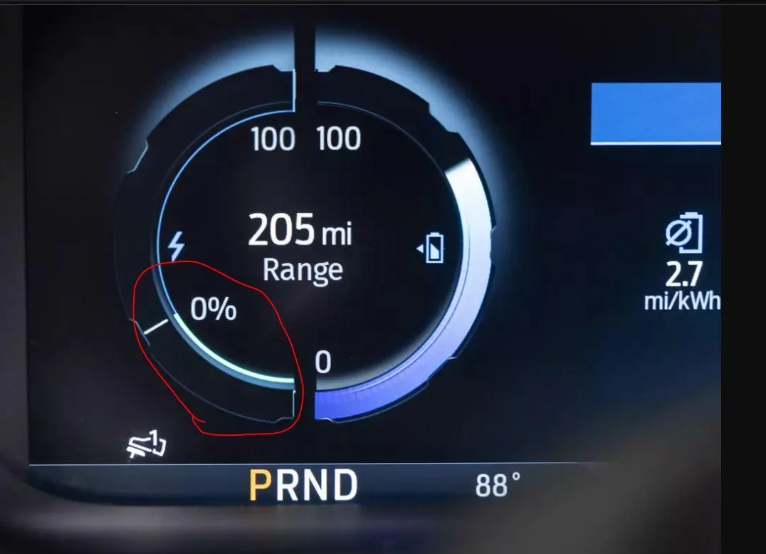 Ford F-150 Lightning Lightning regenerative braking BEV_Cluster