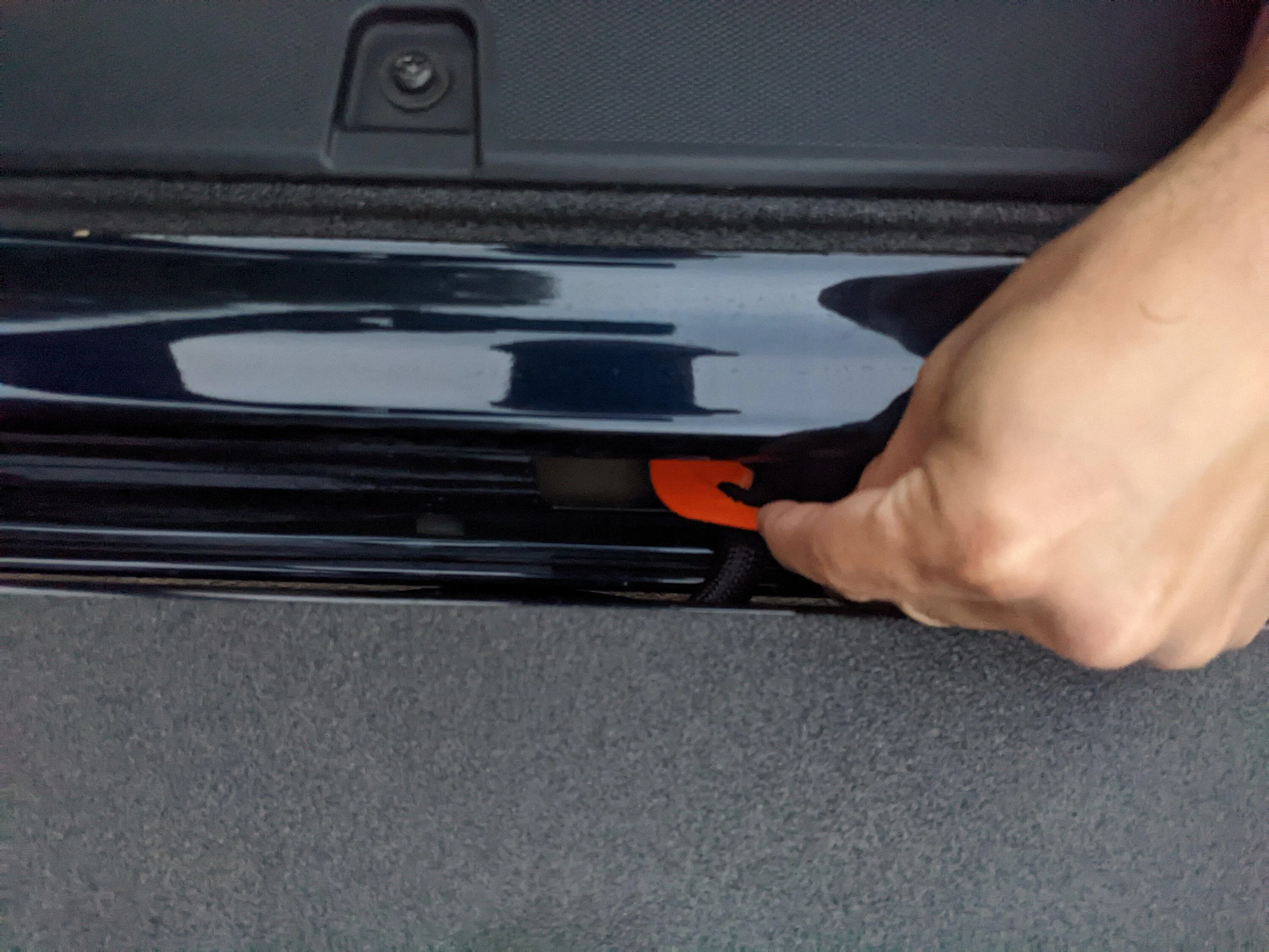 Ford F-150 Lightning Mysterious broken orange plastic part PXL_20220731_003231500.MP