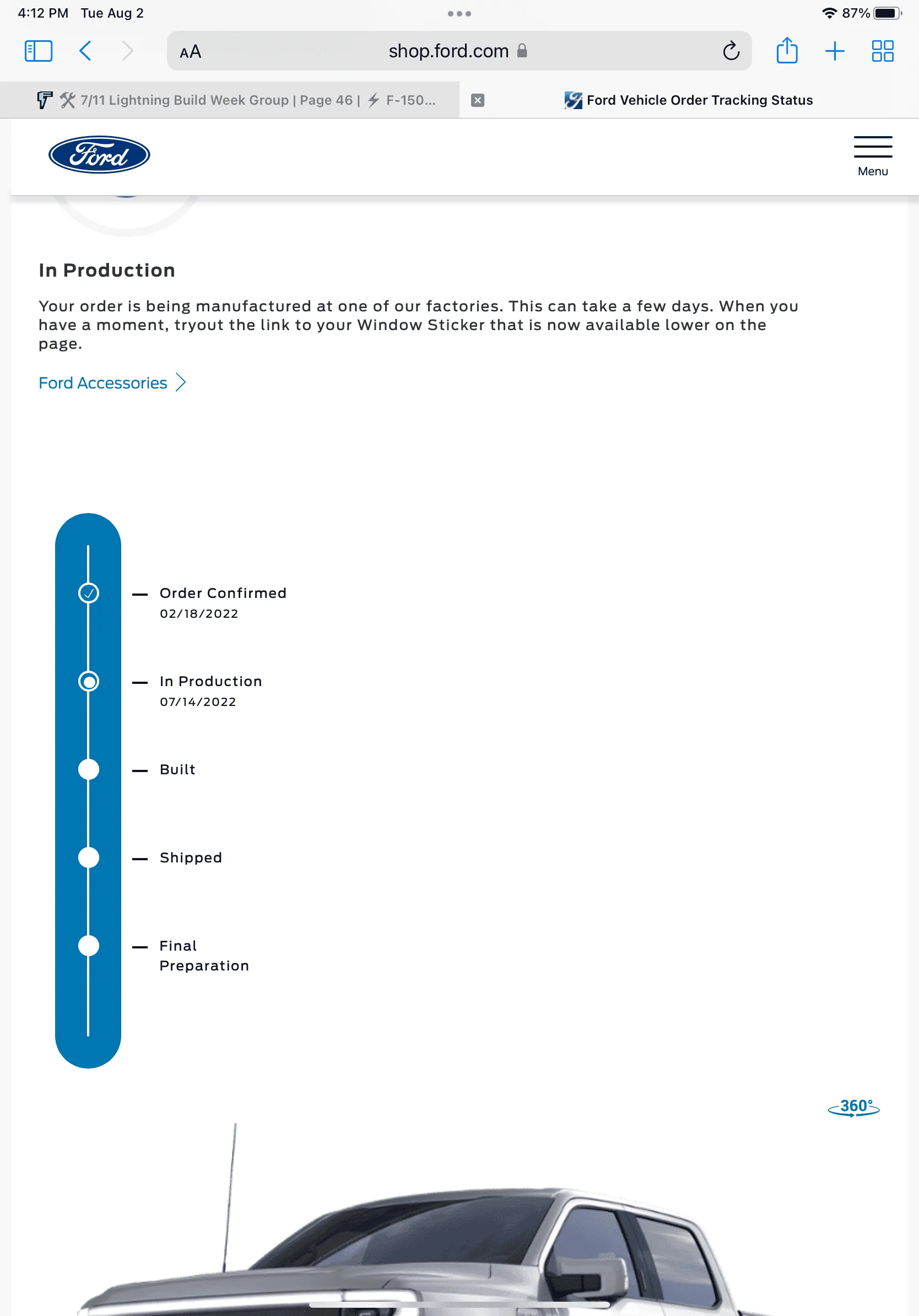 Ford F-150 Lightning ✅ 7/11/22 Lightning Build Week Group FB045638-5BB7-432B-A986-D6EEB4625AD5