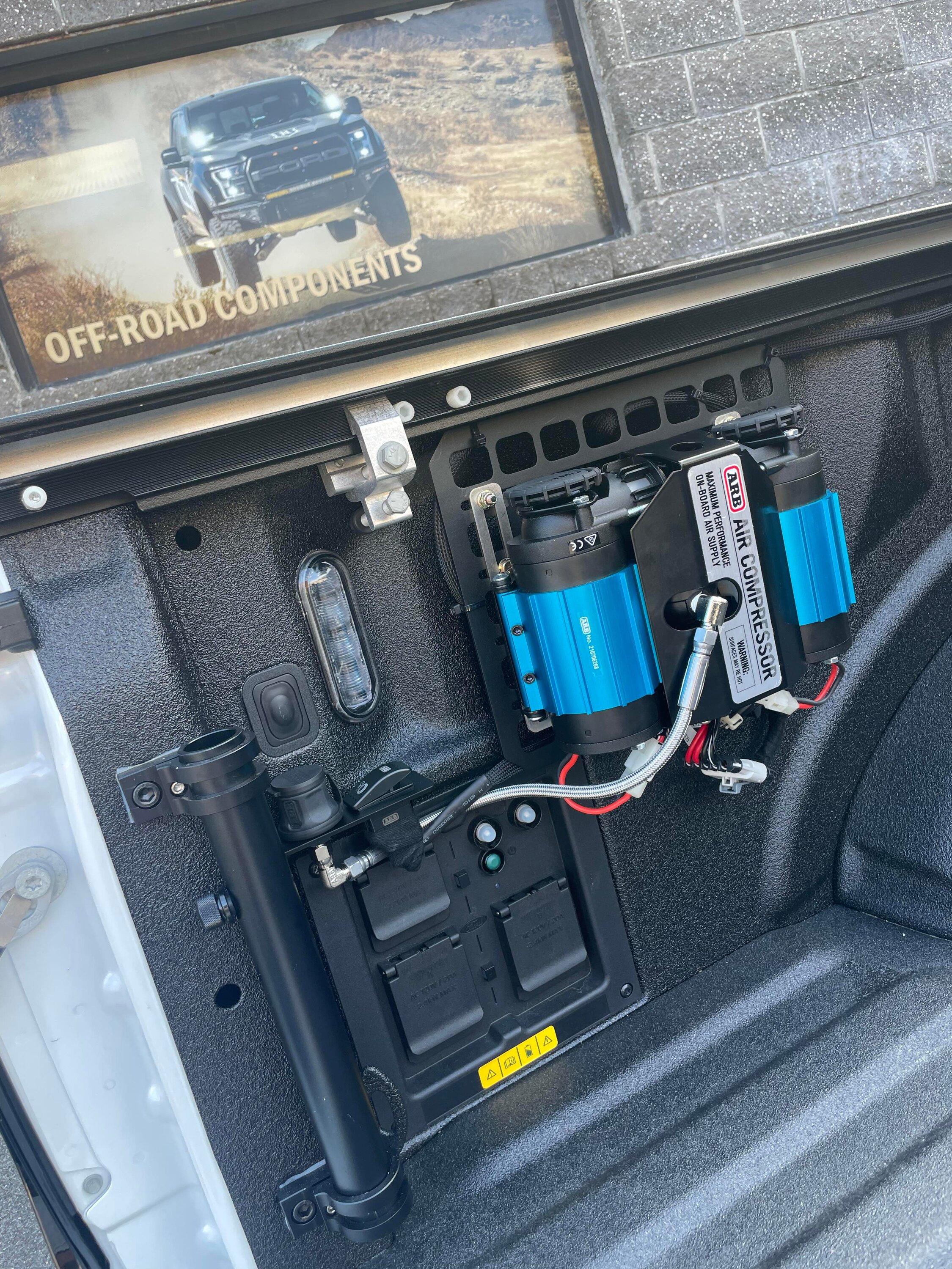 Ford F-150 Lightning ARB Twin Compressor Installed in Bed ARB1
