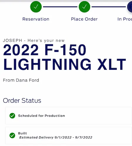 Ford F-150 Lightning ✅ 8/8 Lightning Build Week Group 1660905879154