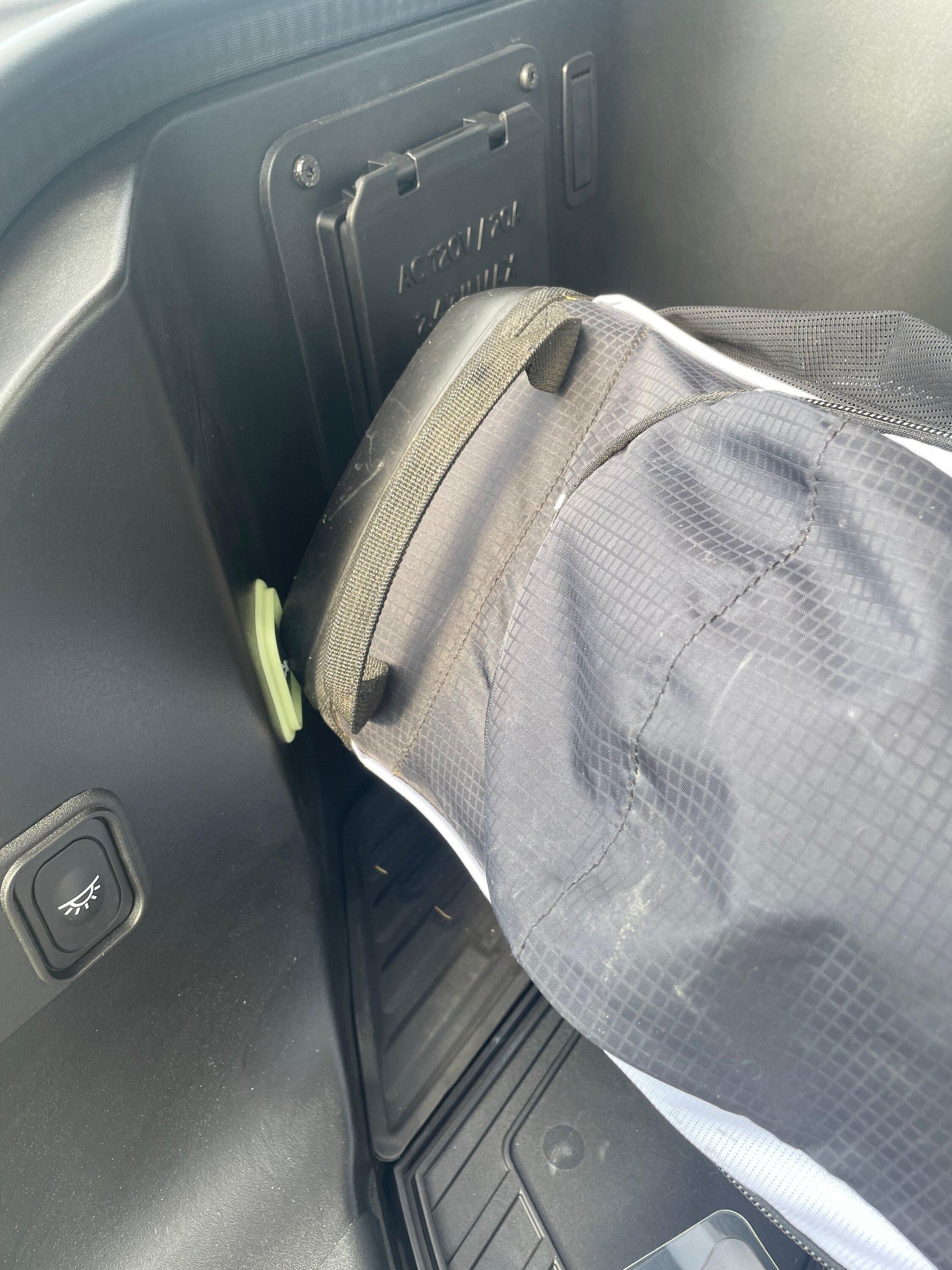 Ford F-150 Lightning Frunk opened while accelerating after something shifted around! IMG_2603