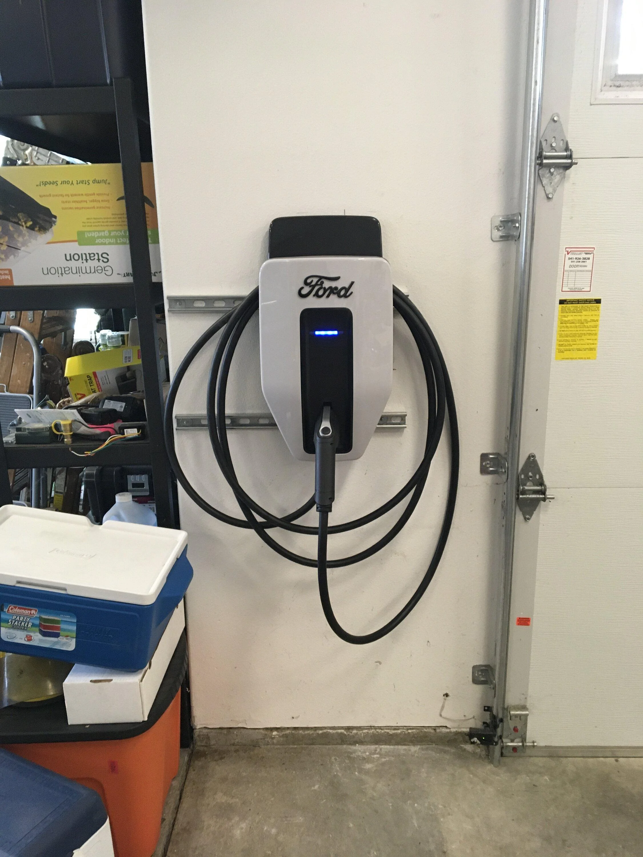 Ford F-150 Lightning Charge Station Pro installation CF670122-FD6D-4CE9-867E-C7684CD53628