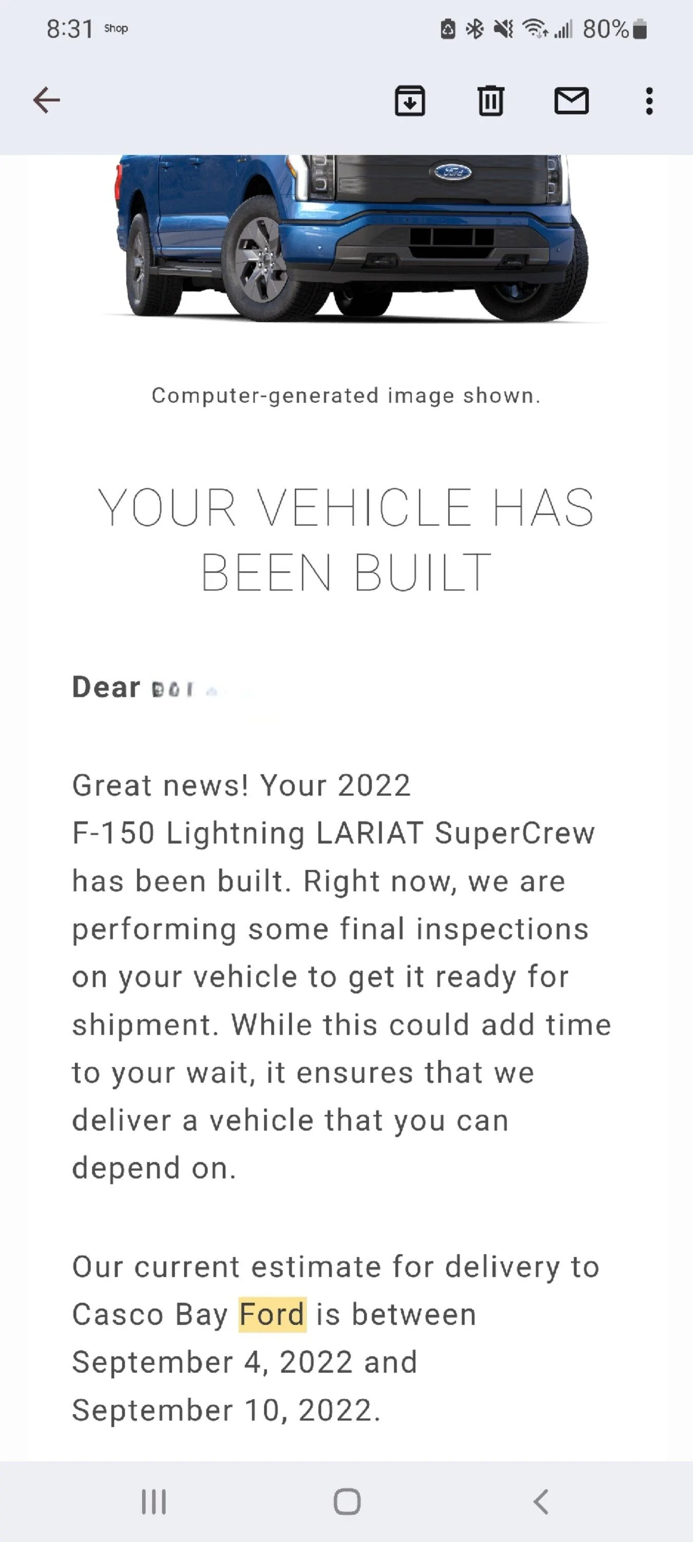 Ford F-150 Lightning ✅ 8/22 Lightning Build Week Group Screenshot_20220829-203151_Gmail