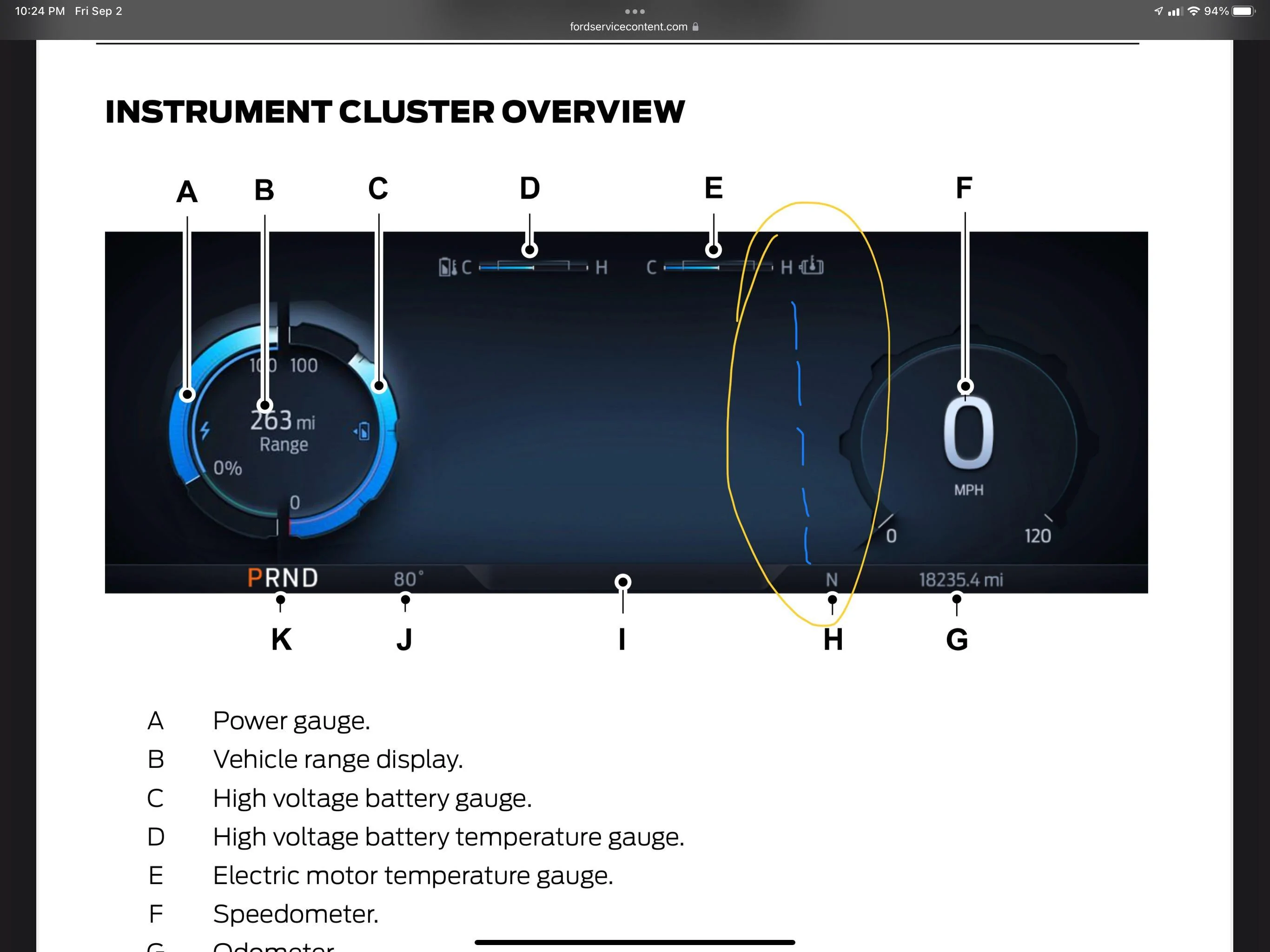 Ford F-150 Lightning Instrument cluster segmented vertical line question IMG_0047