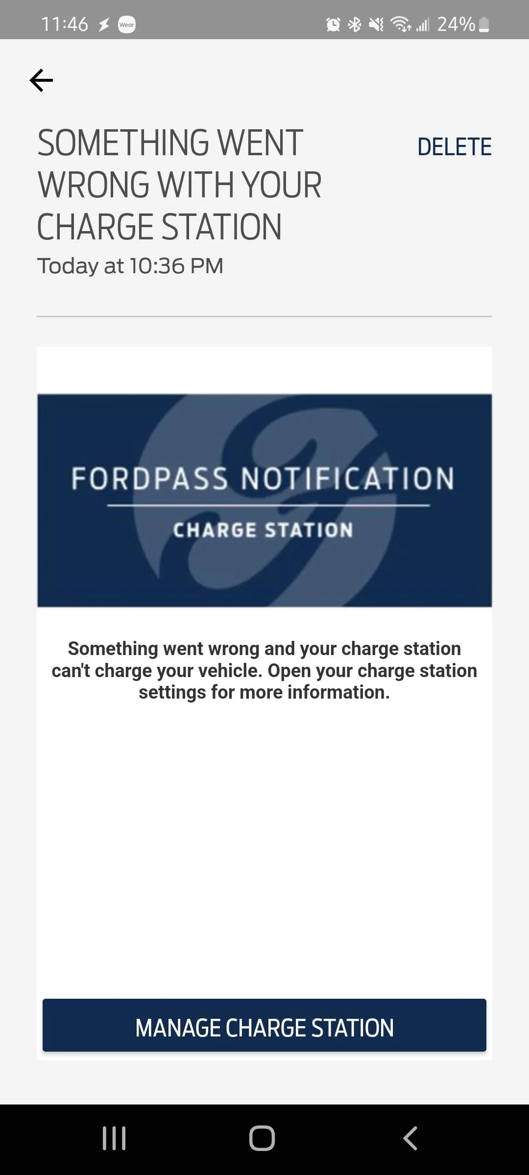 Ford F-150 Lightning Charge Station Pro Problems Screenshot_20220920-234652_FordPass