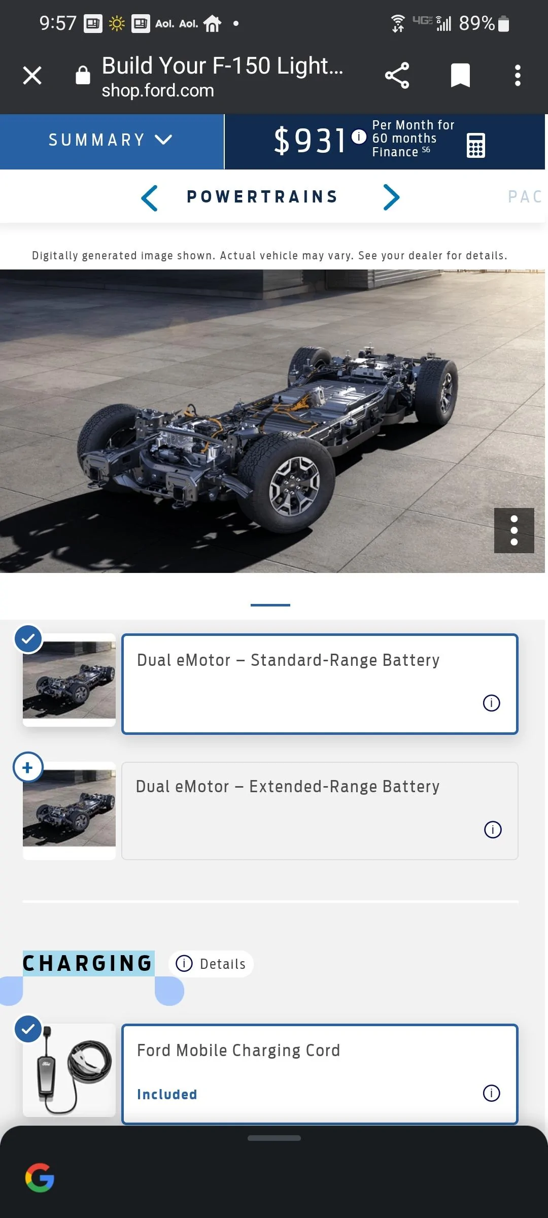 Ford F-150 Lightning My22 order converted to My23 order Screenshot_20220921-095723_Chrom