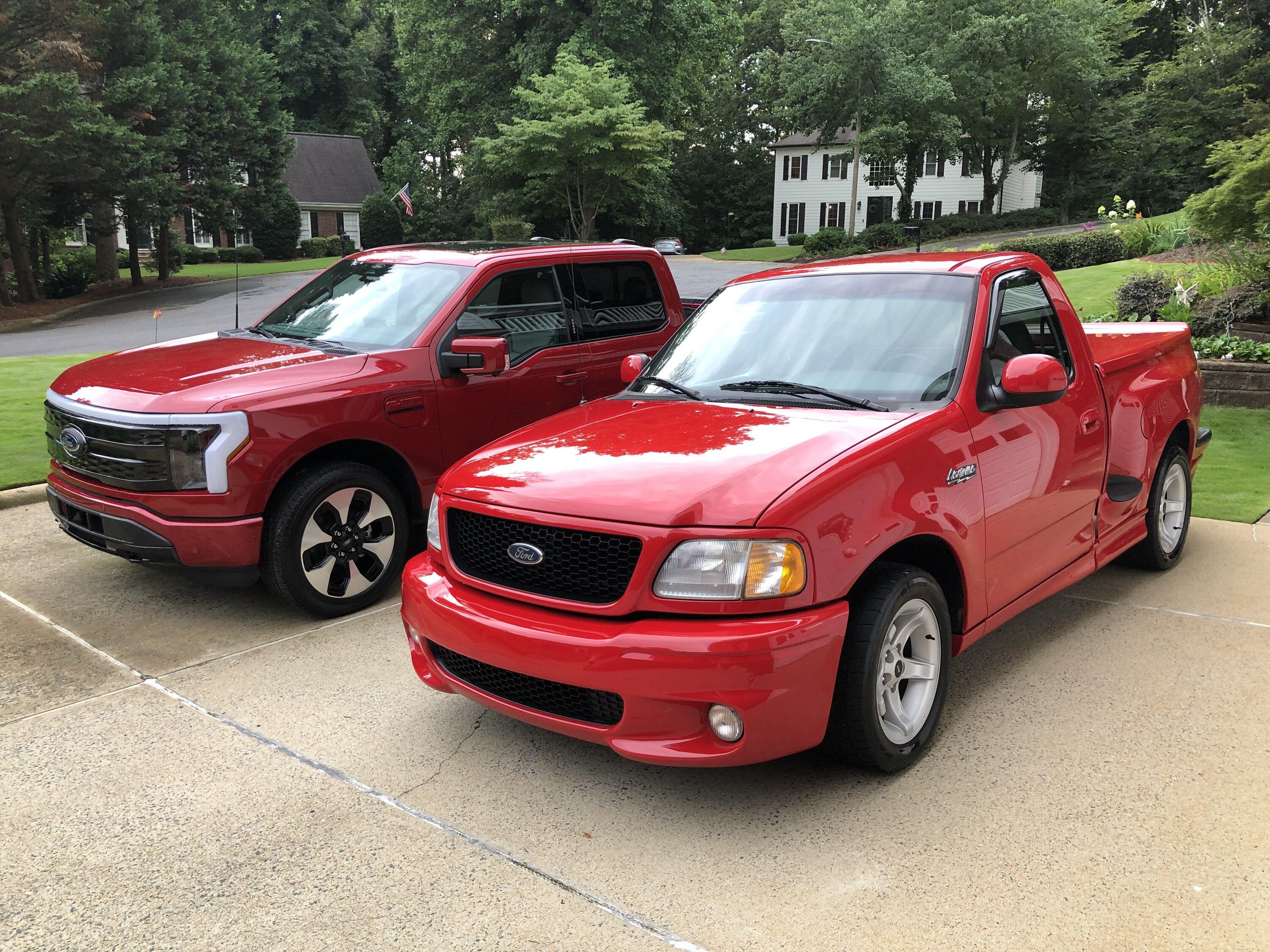 Ford F-150 Lightning Rear Window Codes & Lucky Delivery Hauler Viewing Red and Redder