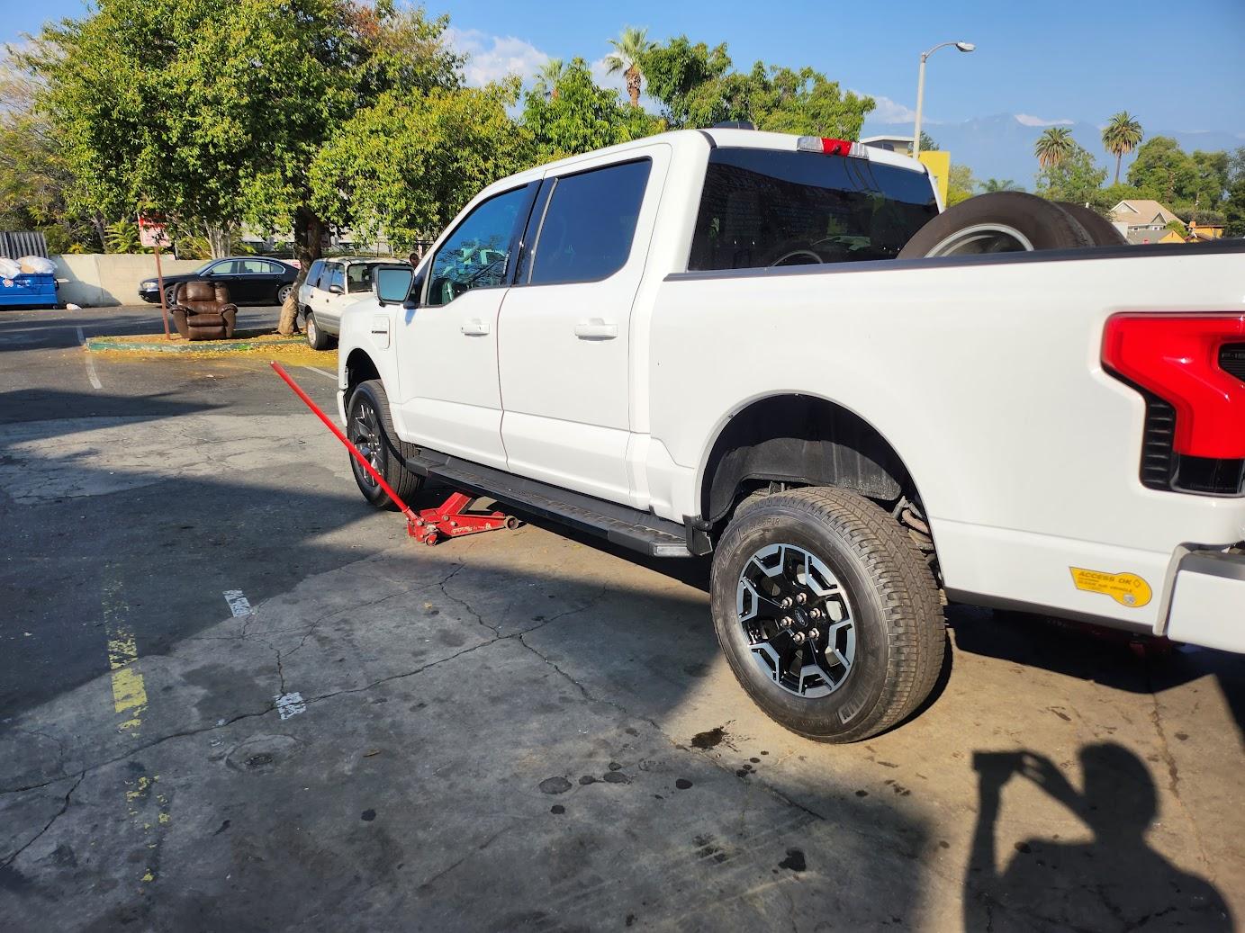 Ford F-150 Lightning Went from stock 20's to stock 18's 20221013_154358