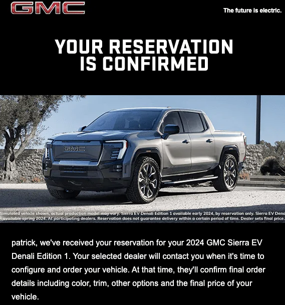 Ford F-150 Lightning Anyone reserving: GMC Sierra EV Denali today 10.20.22 @ 5PM ET  ?? Screen Shot 2022-10-20 at 2.08.48 PM