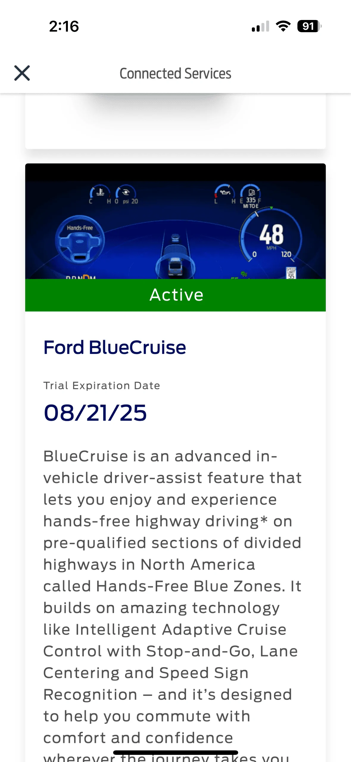 Ford F-150 Lightning BlueCruise - Activation was "Pending" for two months now says Active IMG_1171