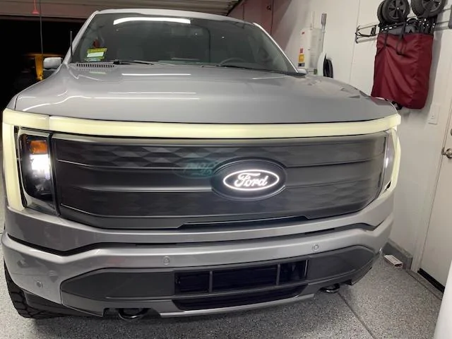 Ford F-150 Lightning F-150 Lightning LED Ford Emblem Swap. Step by Step Installation DIY Video. IMG_0436D