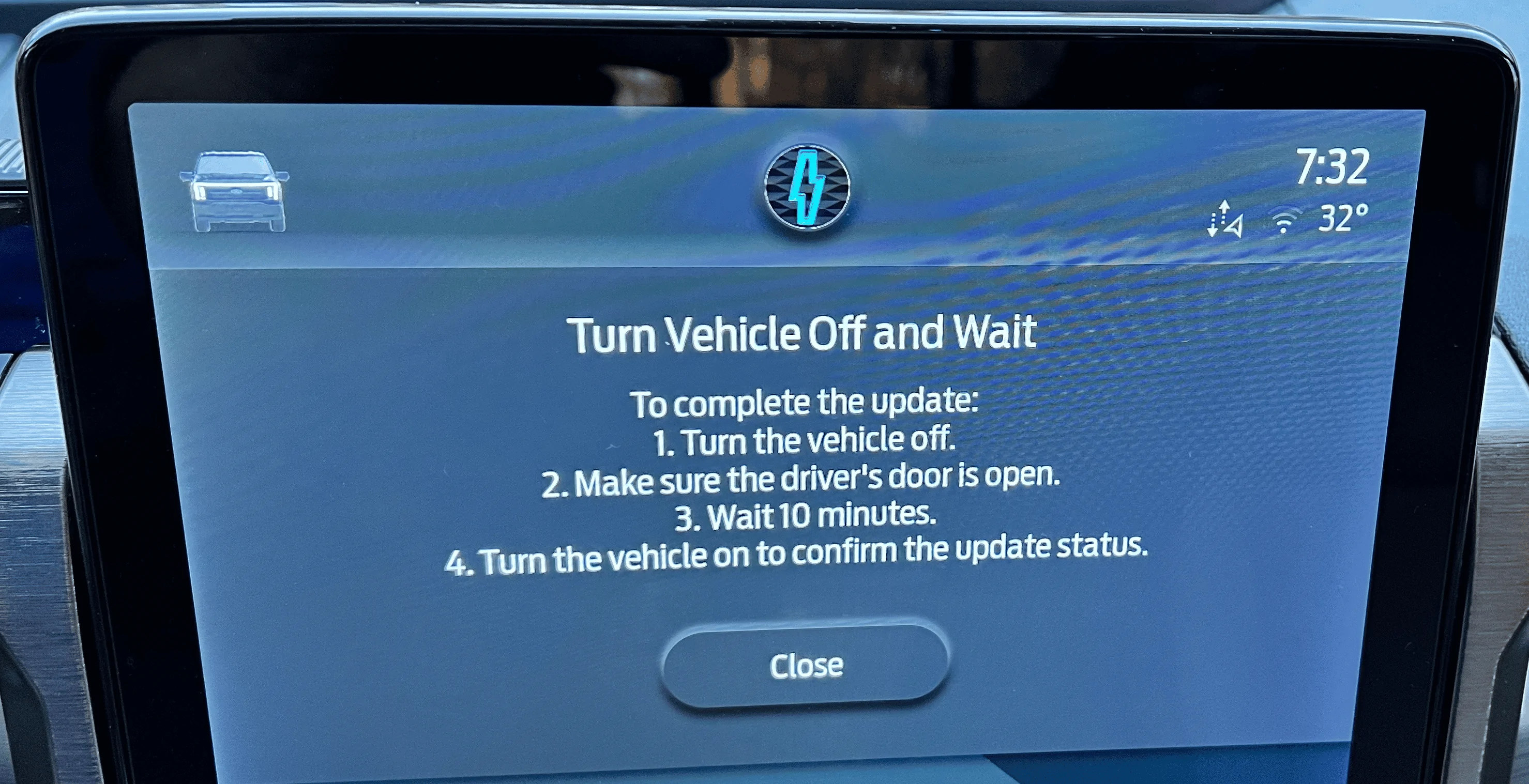 Ford F-150 Lightning Lightning Software Updates using FDRS Turn_off_and_wait_10