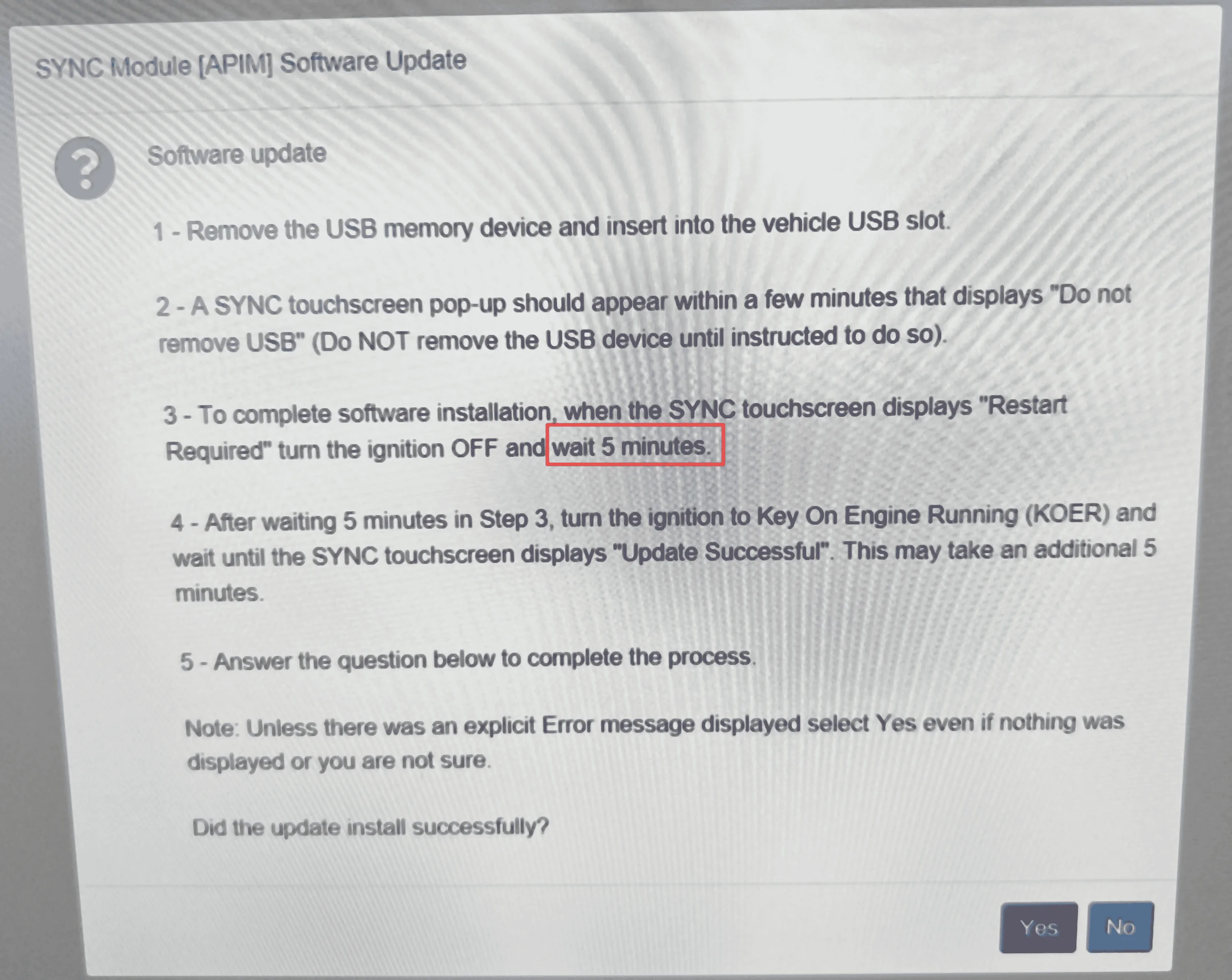 Ford F-150 Lightning Lightning Software Updates using FDRS Turn_off_and_wait_5