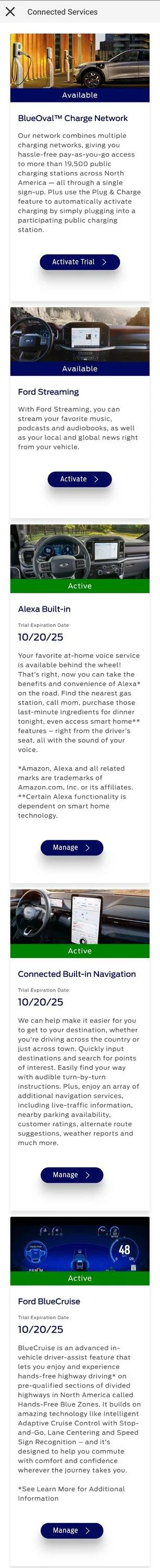 Ford F-150 Lightning Can't get connected navigation to activate Screenshot_20221129_173712