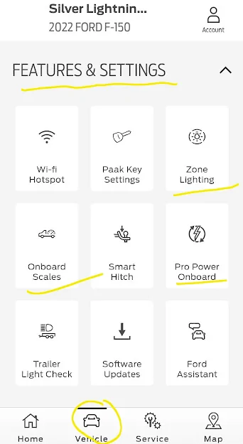 Ford F-150 Lightning FordPass on Sync 4a Screen 1670366802244