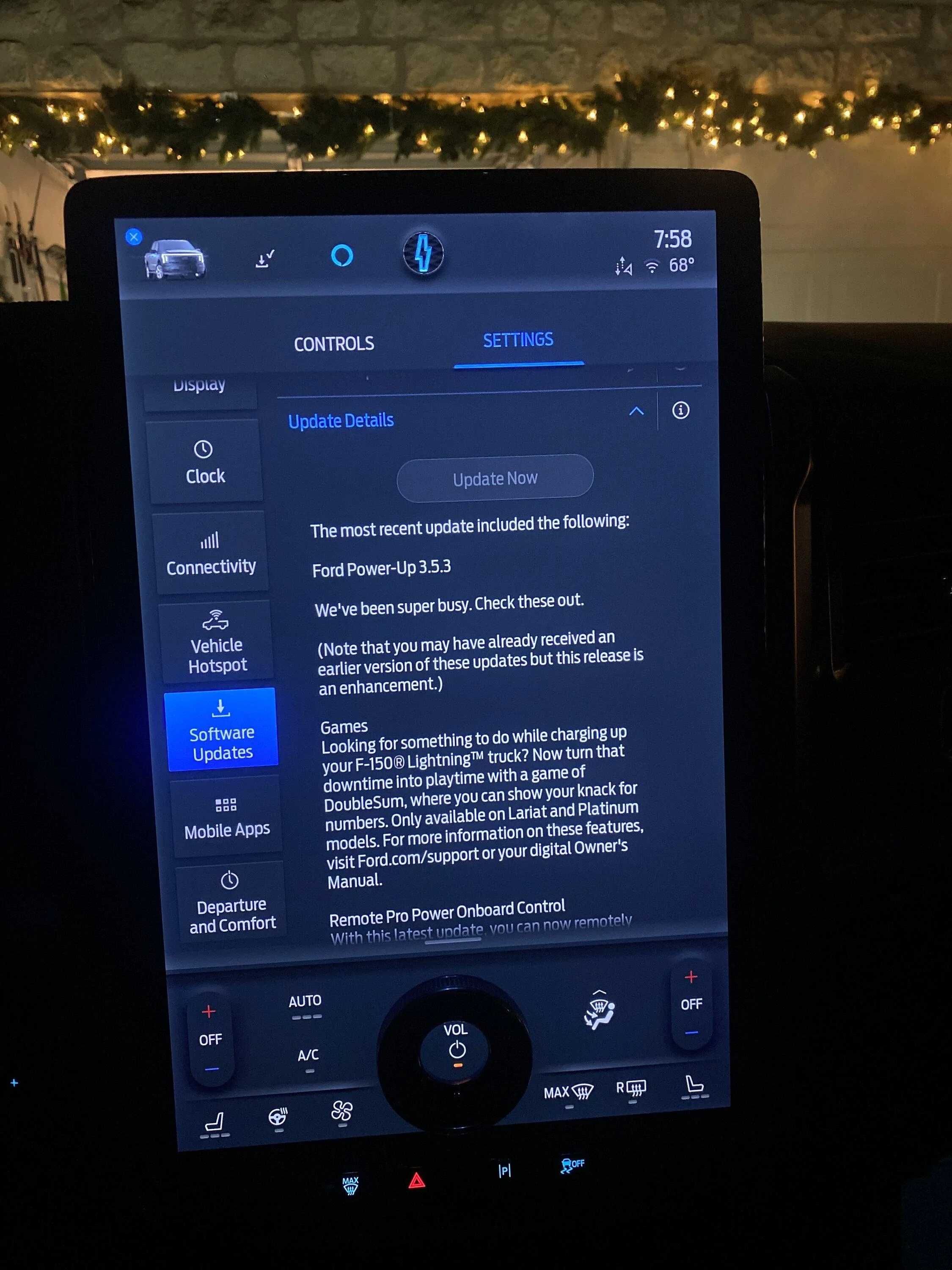 Ford F-150 Lightning SYNC 4A Improvement email confirms dial will control climate + other upgrades / changes imag