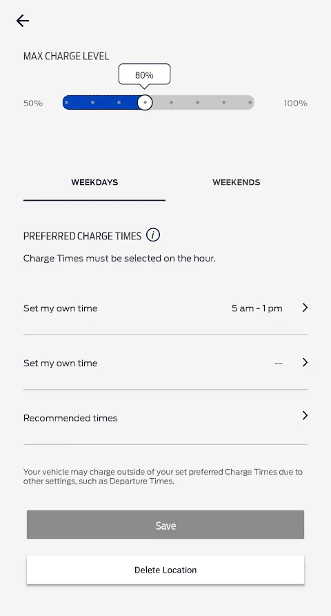 Ford F-150 Lightning Font size and Zoom level impact Charge Location visible elements 1671678751122