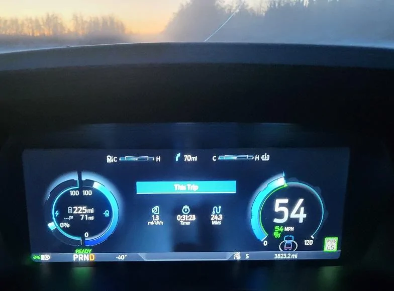Ford F-150 Lightning Driving and Charging the Lightning at -40F\-40C.  A Real World Test. -40 Ice Fog