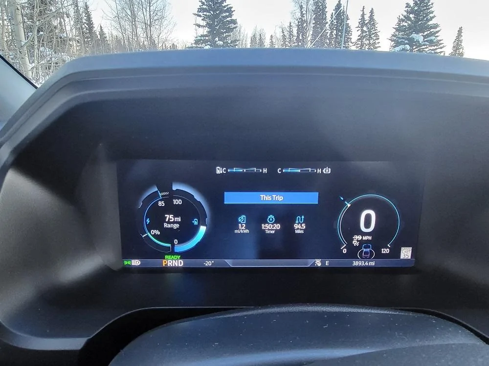 Ford F-150 Lightning Driving and Charging the Lightning at -40F\-40C.  A Real World Test. Just Before Charging 1