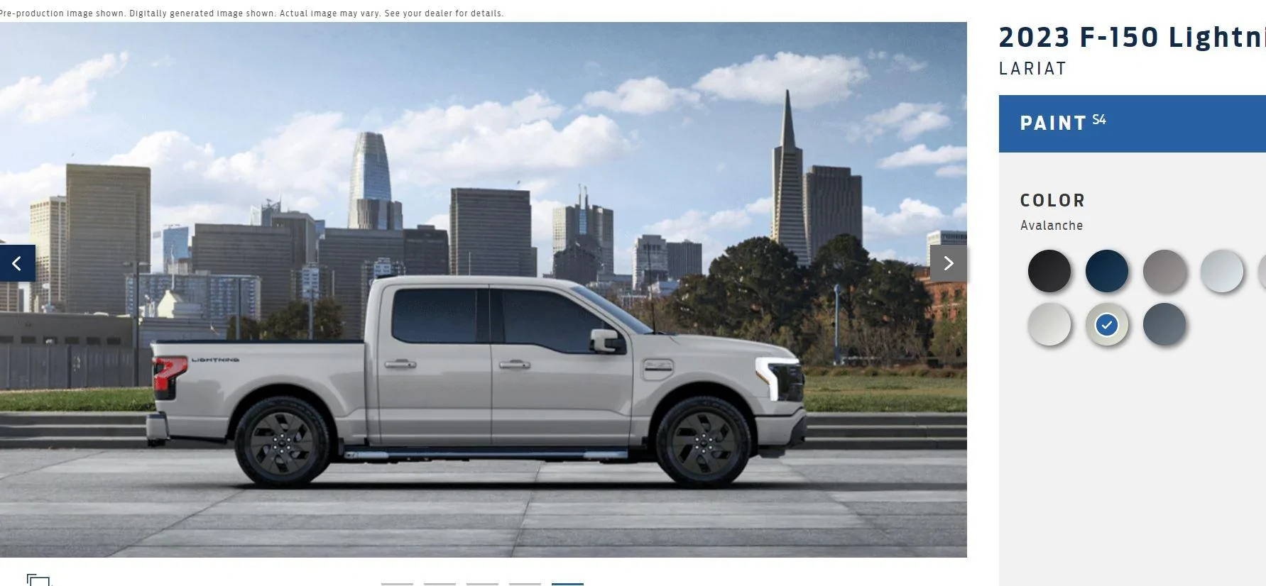 Ford F-150 Lightning Avalanche Lightning Arrived.  It honestly just looks white. Avalanche Lightning