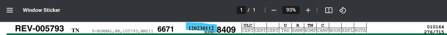 Ford F-150 Lightning When a "Window Sticker" is generated, can info like the Blend date change or is it written in stone? 1672623989375