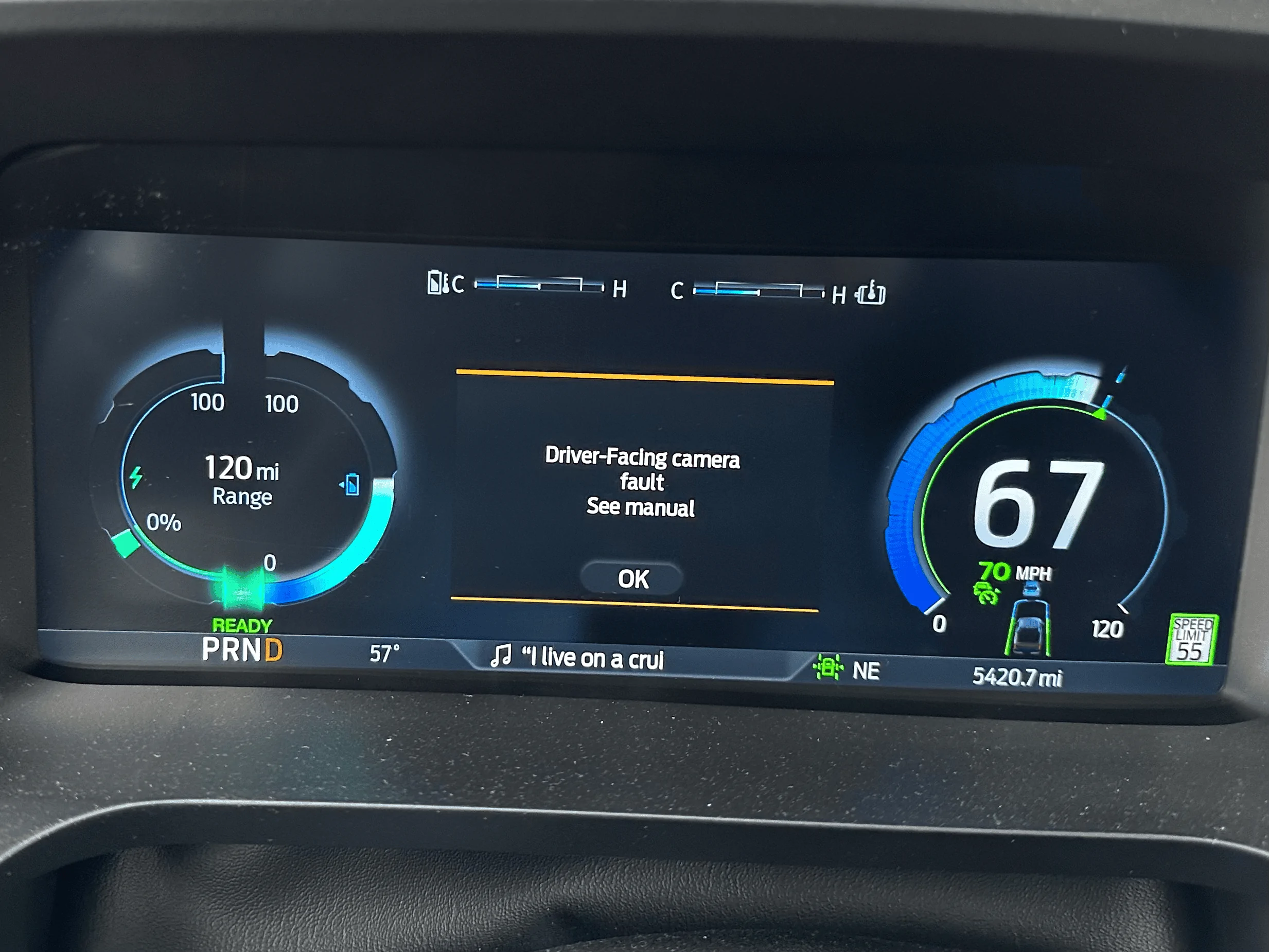 Ford F-150 Lightning BlueCruise Driver-Facing camera fault tempImage17Y18U