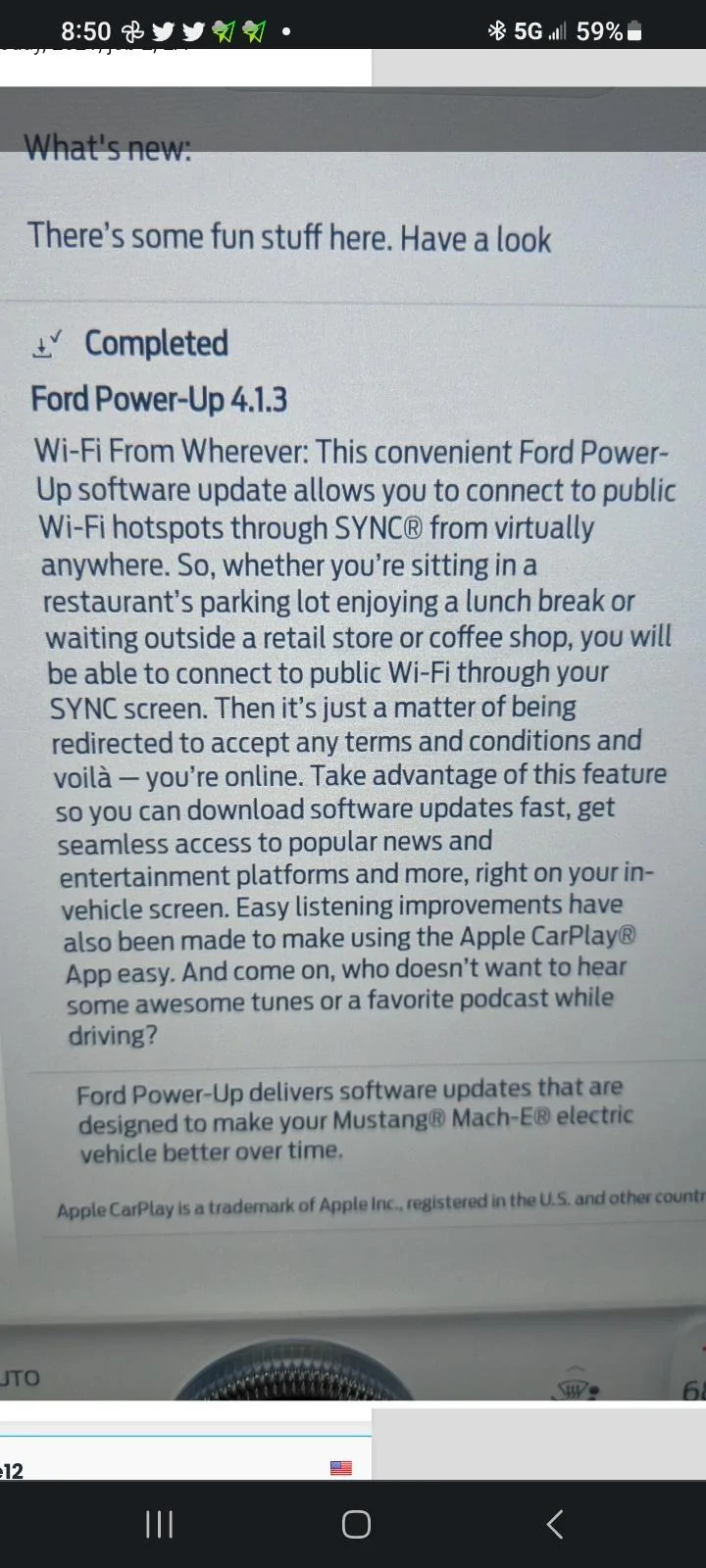 Ford F-150 Lightning Ford Power-Up 4.1.2 UI Update Screenshot_20230121_085045_Chrom