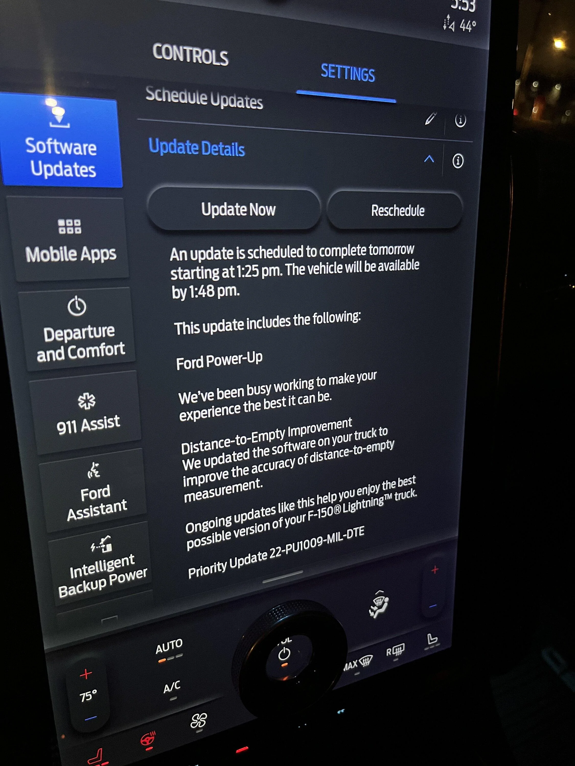 Ford F-150 Lightning Priority Update: 22-PU-1009-MIL-DTE Calculation 809E0CAA-38F3-4D6B-B9F8-1C4C6066C890