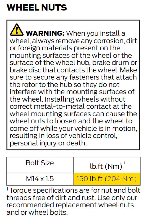 Ford F-150 Lightning Slight "Click" when starting off either in forward or reverse? TSB 25-2044 Post#253 Lightning_lugnut_torque