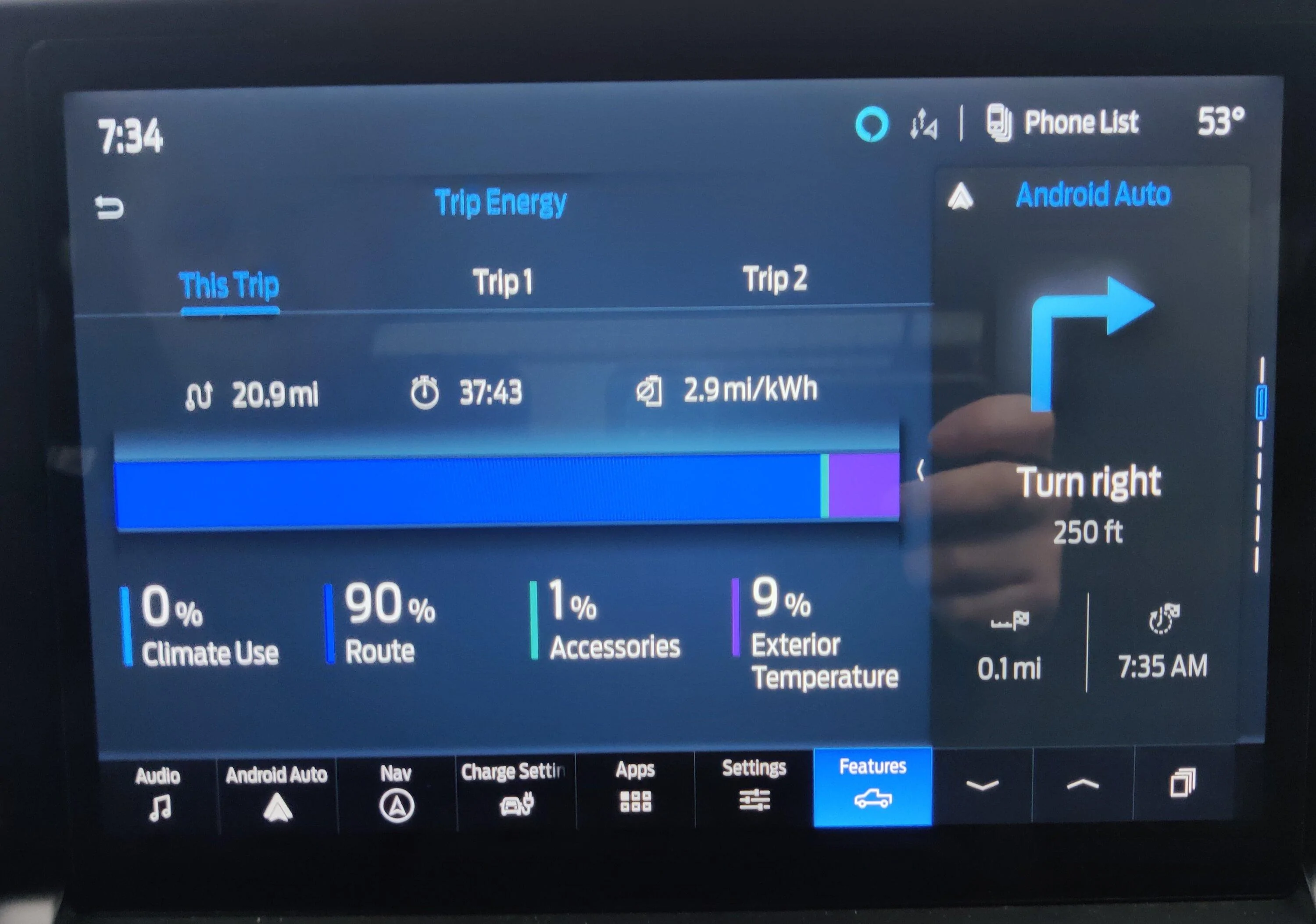 Ford F-150 Lightning Enjoying rush hour traffic now.... IMG_20230131_073821