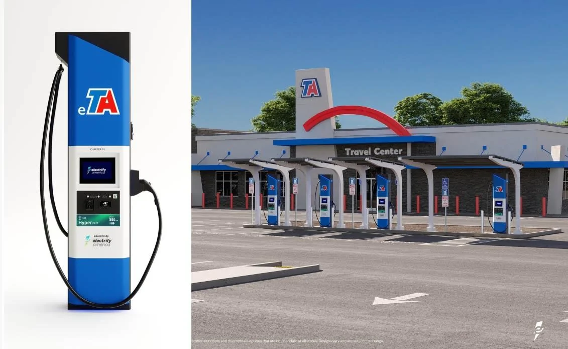 Ford F-150 Lightning 1,000 Electrify America Chargers Coming to 200 TA Rest Stops Across the U.S. Small-959-TravelCentersofAmericaEntersAgreementwithElectrifyAmericatoExpandElectricVehicleInf