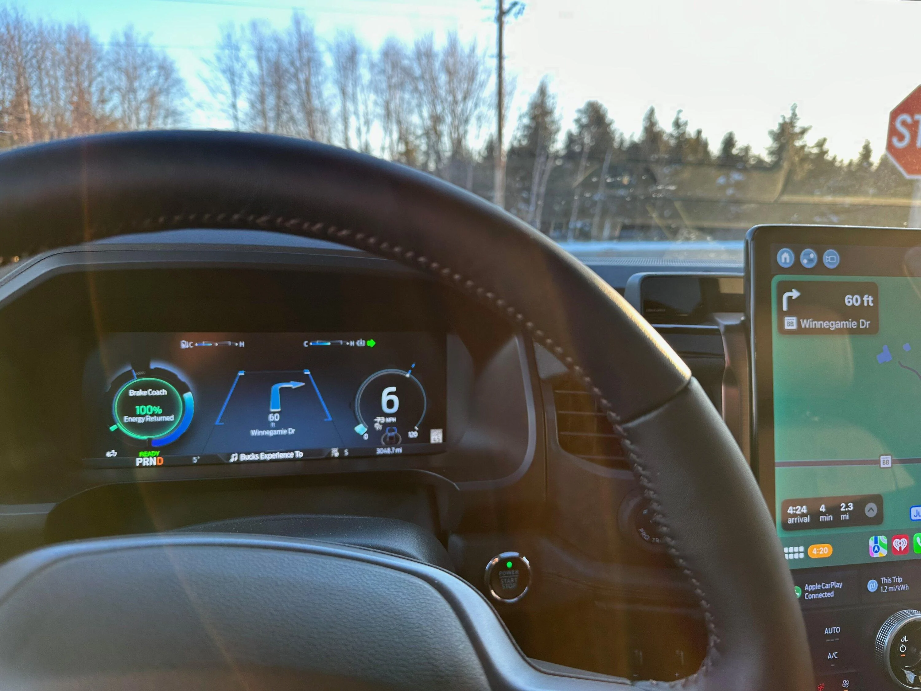 Ford F-150 Lightning Apple Maps has Driver Display integration? IMG_1146